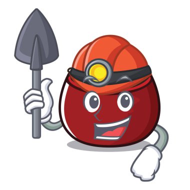 Miner lor pirinç karikatür ile izole