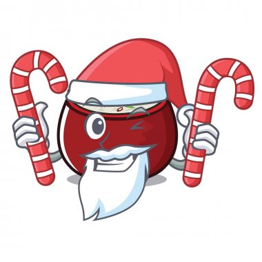 Karakter plaka üzerine yerleştirilen şeker lor pirinç ile Santa