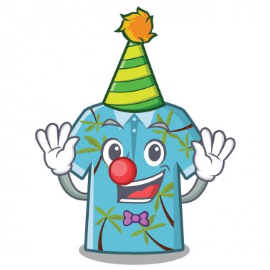 Palyaço hawaiian karikatür gömlek kapı arkasında askı