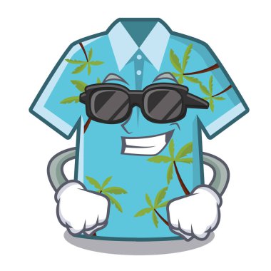 Super cool hawaiian shirt isolated in the character clipart