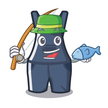 bir karikatür duvarında asılı tulum