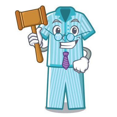 Bir karikatür dolaba Yargıç katlanmış pijama