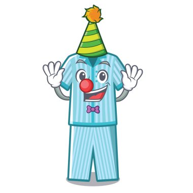 Bir karikatür dolaba Palyaço katlanmış pijama