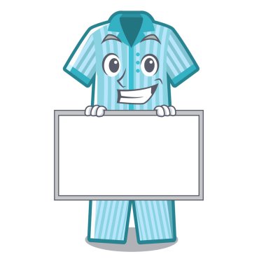 Karakter izole kurulu pijama ile sırıtarak