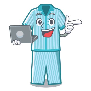 Karakterizole dizüstü pijama ile