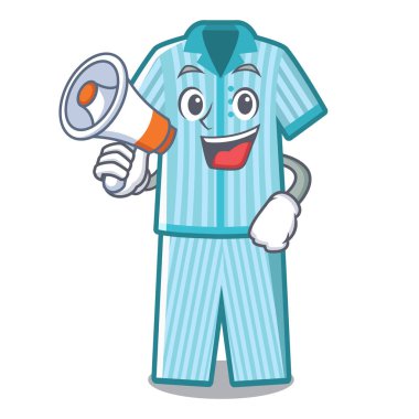 Megafonlu pijama karakter izole ile