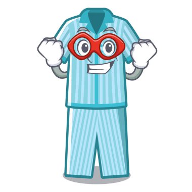 Bir maskot şeklinde Süper kahraman pijama