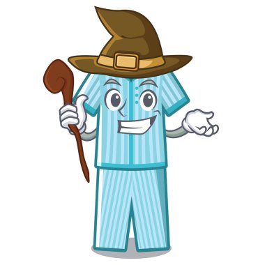 Çizgi film yatağına yerleştirilen cadı pijamaları