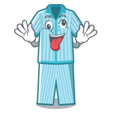Bir karikatür dolap deli katlanmış pijama