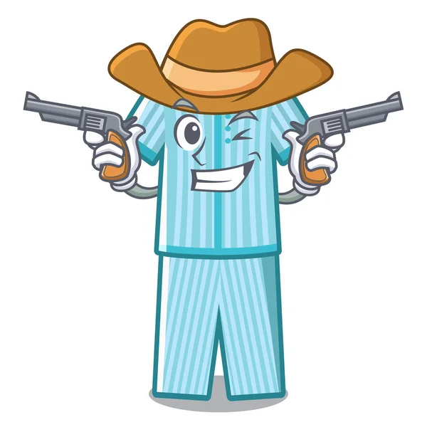 Cowboy pyjamas isolated on in the character — Stock Vector