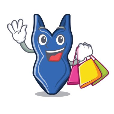 Alışveriş bir karikatür şeklinde yüzmek