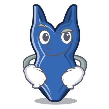 Sırıtarak bir karikatür şeklinde yüzmek