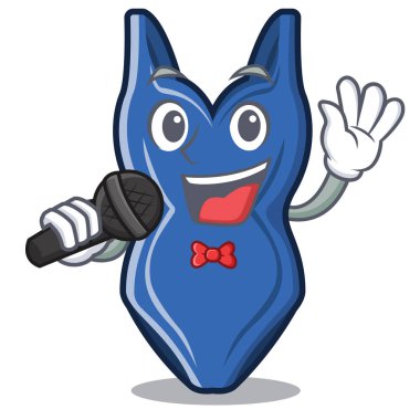 Bir çanta içinde Singing karikatür mayo