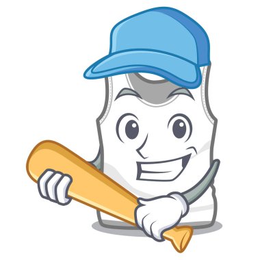 Bir maskot şeklinde beyzbol undershirt oynamak