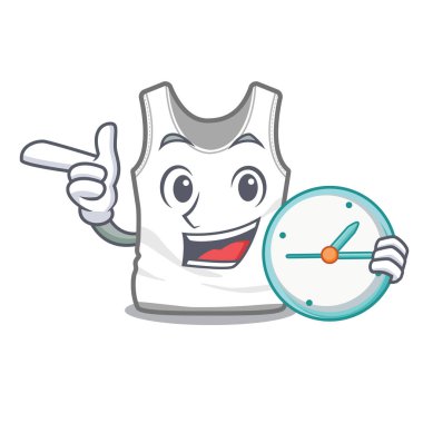 Karikatür ile izole saat undershirt ile