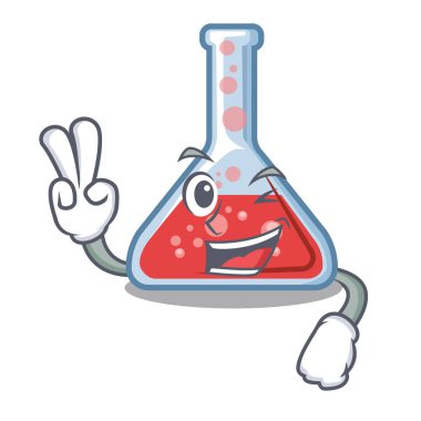 Karakter şeklinde iki parmak erlenmeyer şişesi