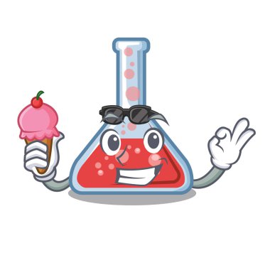 Karakter şeklinde dondurma erlenmeyer şişesi ile