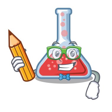 Karakter şeklinde öğrenci erlenmeyer şişesi