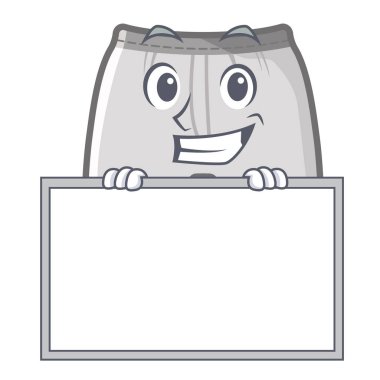 Karikatür şeklinde kurulu yüzme şort ile grinning