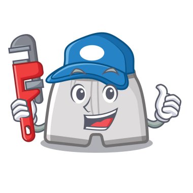 Karikatür dolapta tesisatçı yüzme bagajı