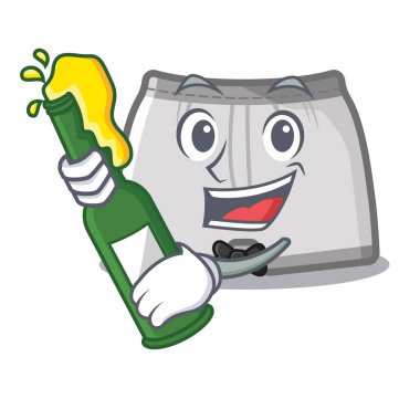 Karikatür dolapta bira yüzme gövdesi ile