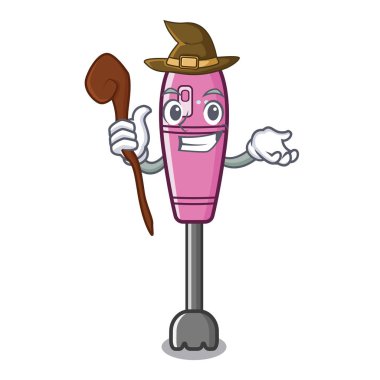 Cadı daldırma blender karikatür izole