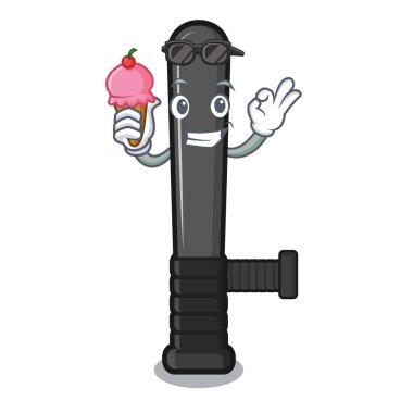 Maskot şeklinde dondurma polis cop ile