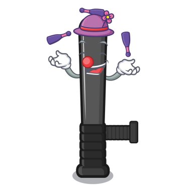 Bir karikatür sandalyede polis cop hokkabazlık