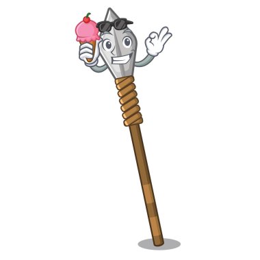 Dondurma mızrak ile karakter mal dolap yerleştirilir