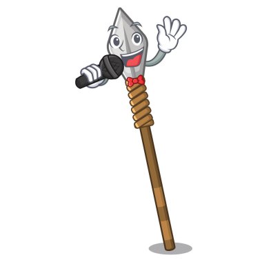 Maskot kapı yanında şarkı mızrak