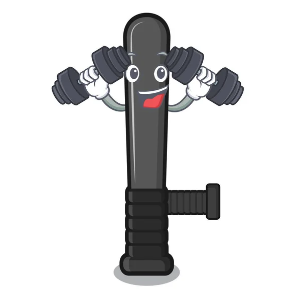 Bâton de police fitness isolé avec le personnage — Image vectorielle
