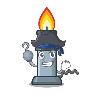 Korsan bunsen brülör karikatür ile izole