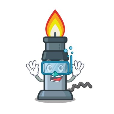 Maskot şeklinde dalış bunsen brülör