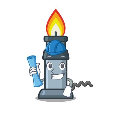 Maskot şeklinde mimar bunsen brülör