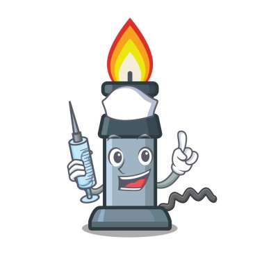 Maskot şeklinde Hemşire bunsen brülör
