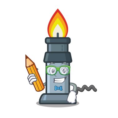 Maskot şeklinde öğrenci bunsen brülör