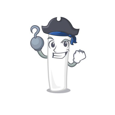 Korsan tebeşir maskot ile izole