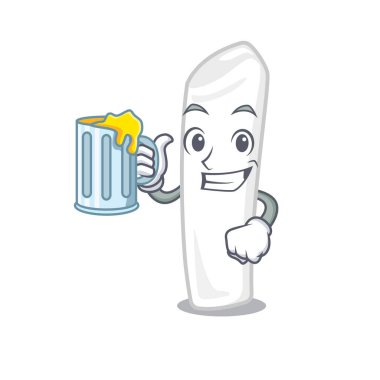 Bir karikatür kutusunda meyve suyu tebeşir ile