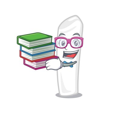 Yönetim kurulu önünde kitap tebeşir karikatür ile Öğrenci