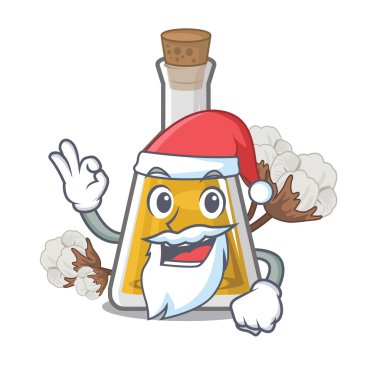 Karikatür masasında Santa pamuk tohumu yağı