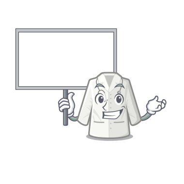 Karikatür şeklinde kurulu doktor ceket getir