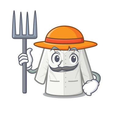 Karikatür şeklinde Çiftçi doktor ceket