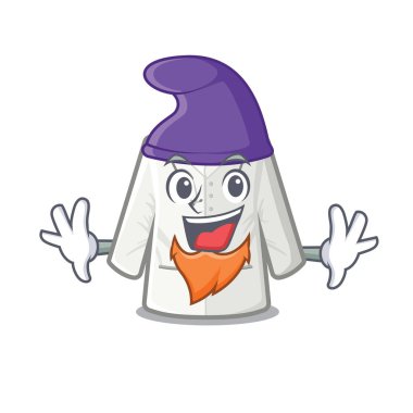 Karikatür şeklinde Elf doktor ceket