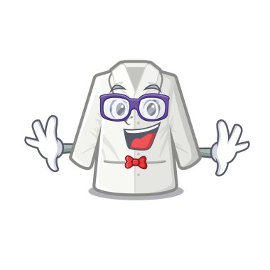 Geek doktor ceket karakter izole