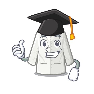 Mezuniyet doktor ceket karakter izole