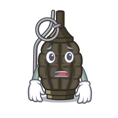 Korkmuş karikatür el bombası çantada bir