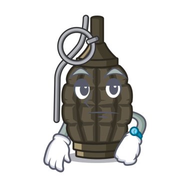 Ahşap karikatür masanın üzerinde bekleyen el bombası oyuncakları