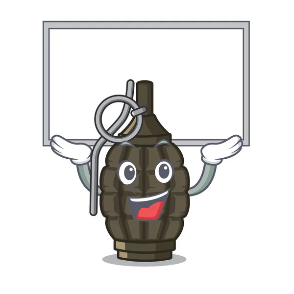 Arriba granada de tablero aislado con en el personaje — Vector de stock
