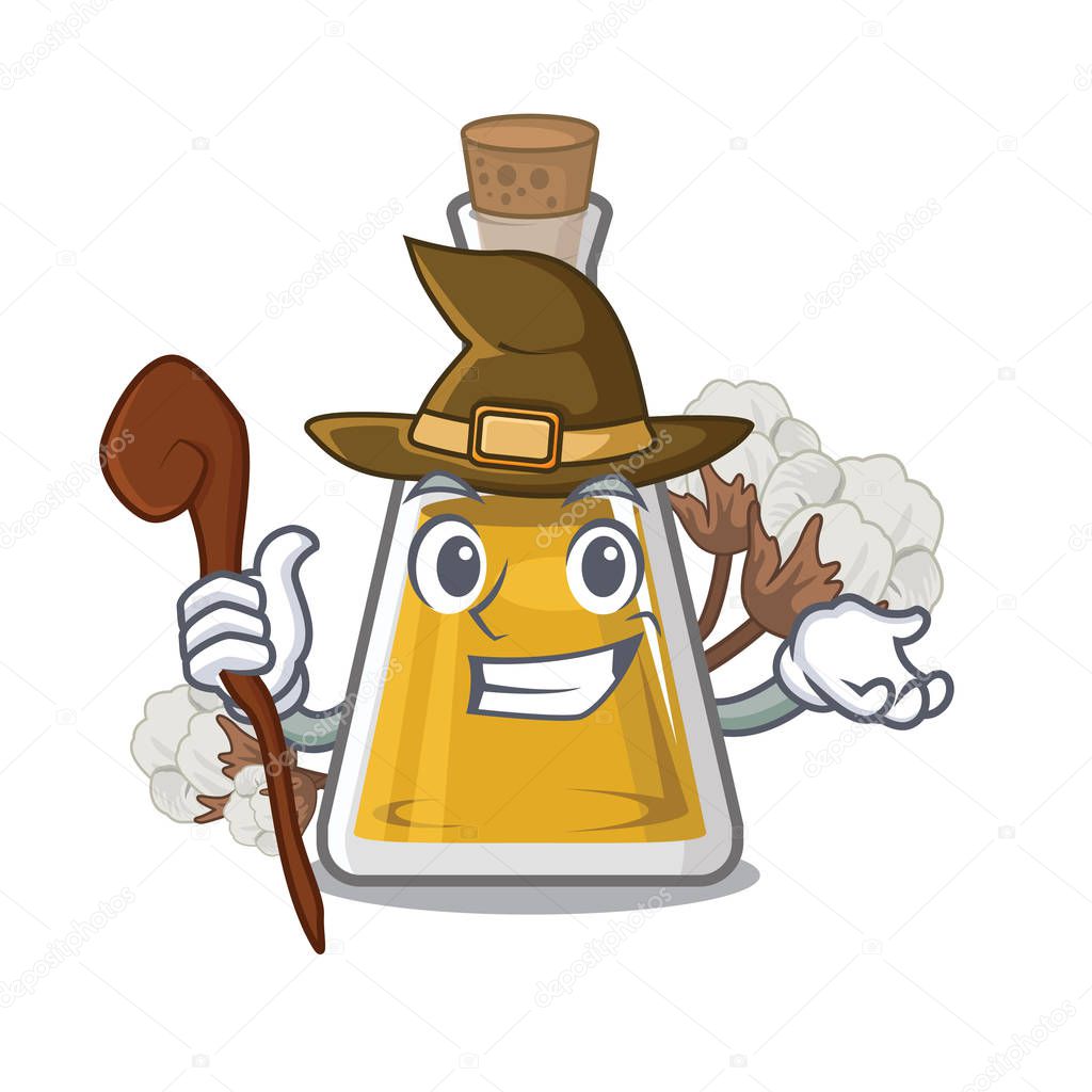 Witch cottonseed oil in the cartoon shape