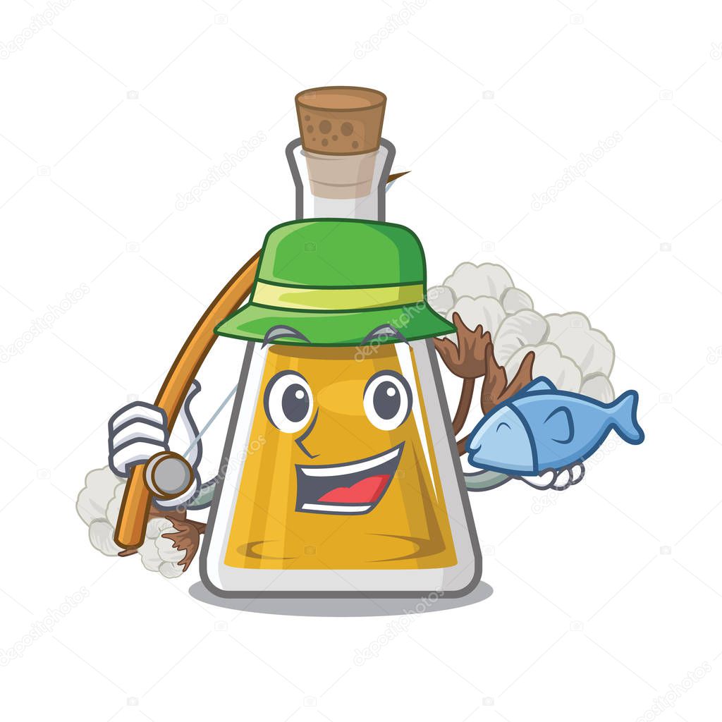 Fishing cottonseed oil in the cartoon shape